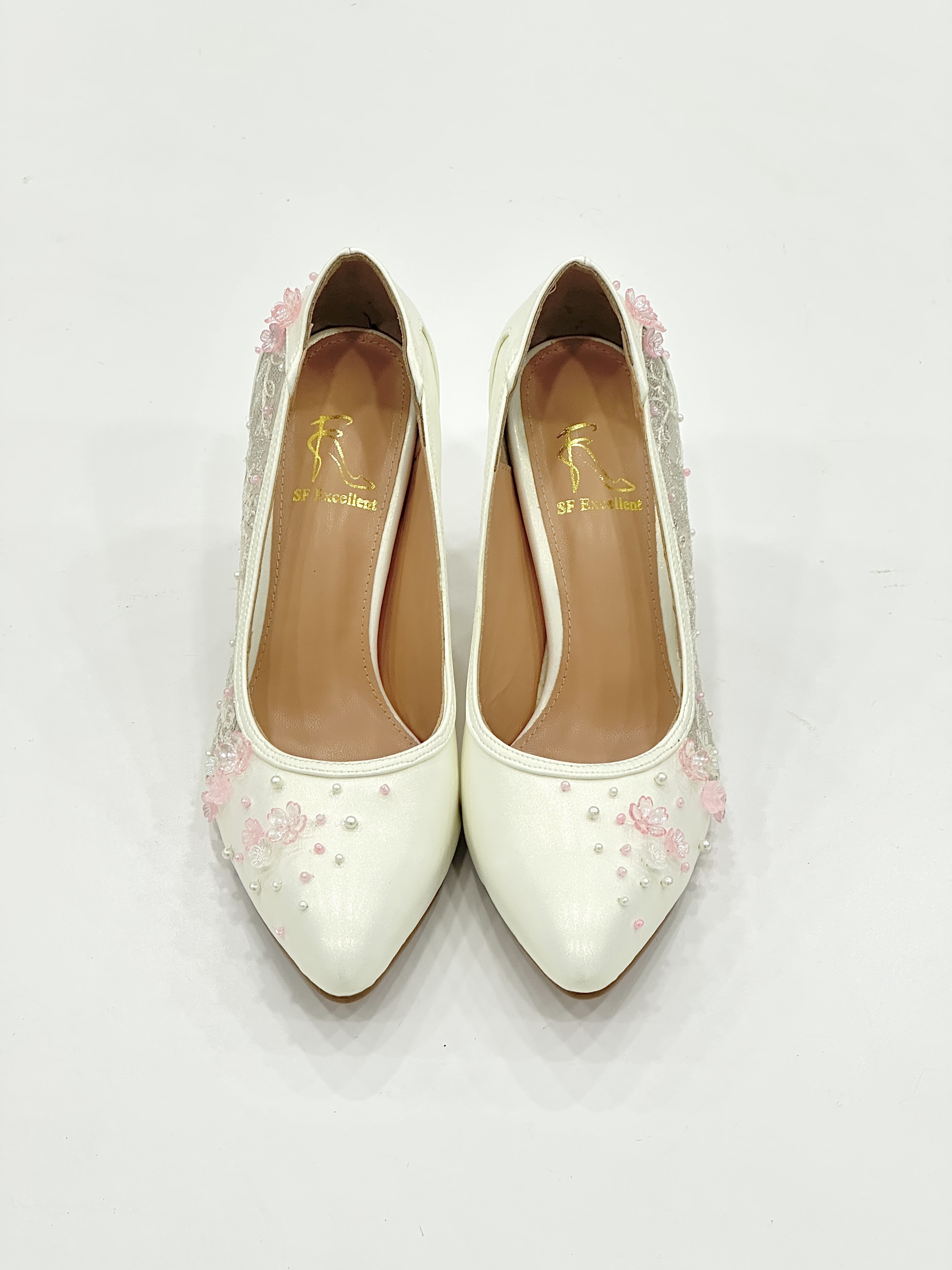 Floral Custom Wedding Heel Pumps