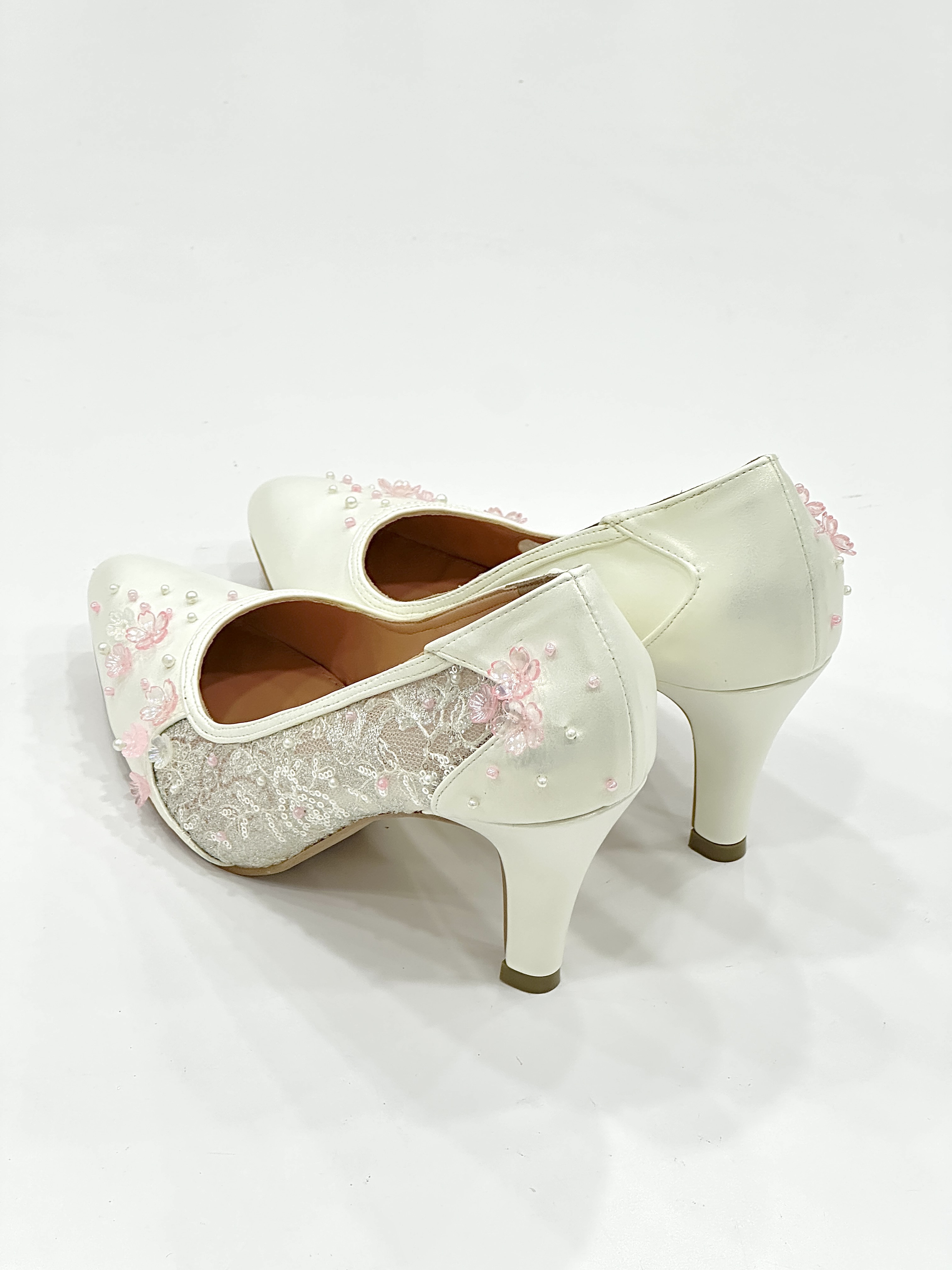Floral Custom Wedding Heel Pumps