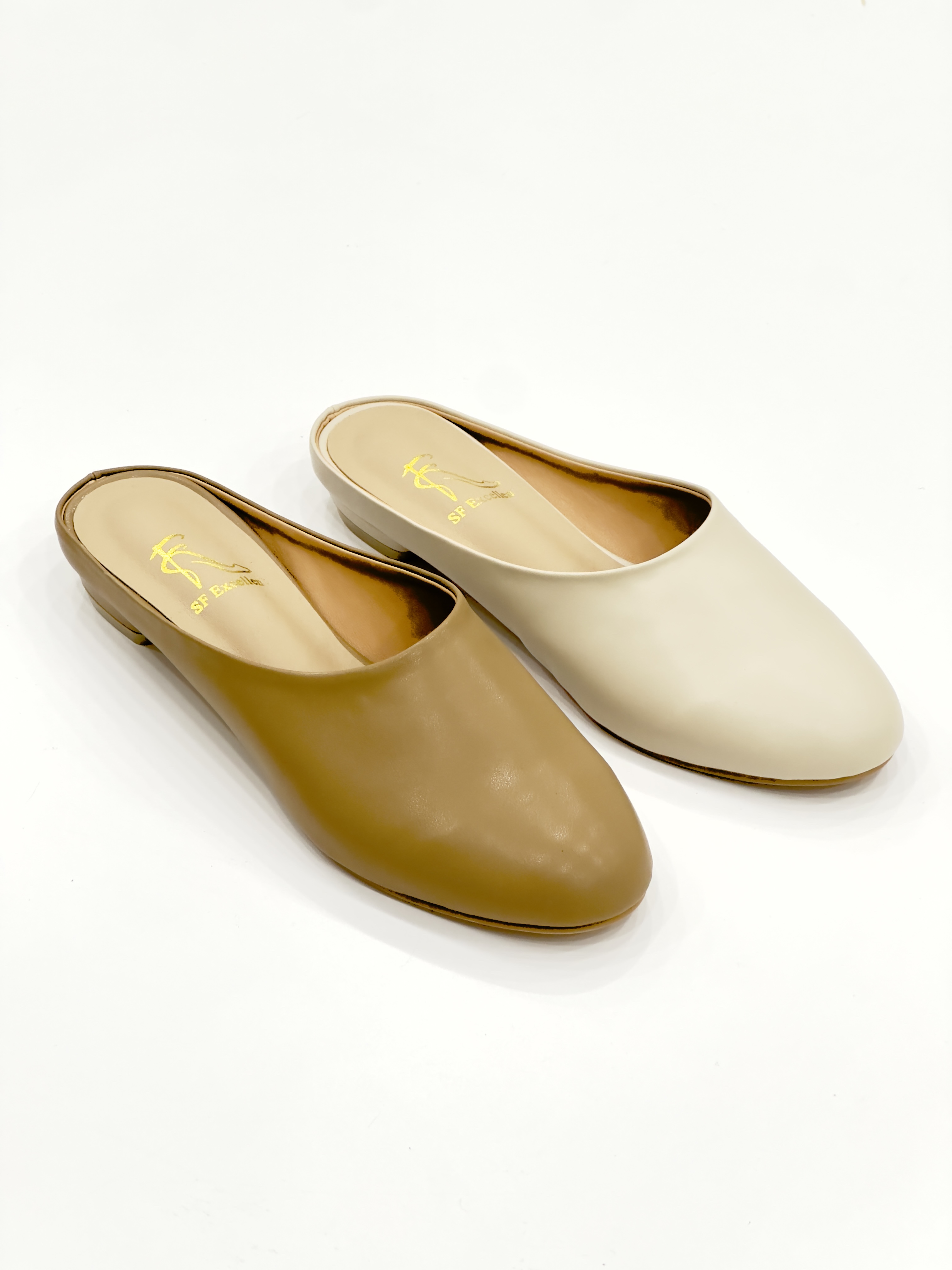 Qistina Round Toe Flat Mules