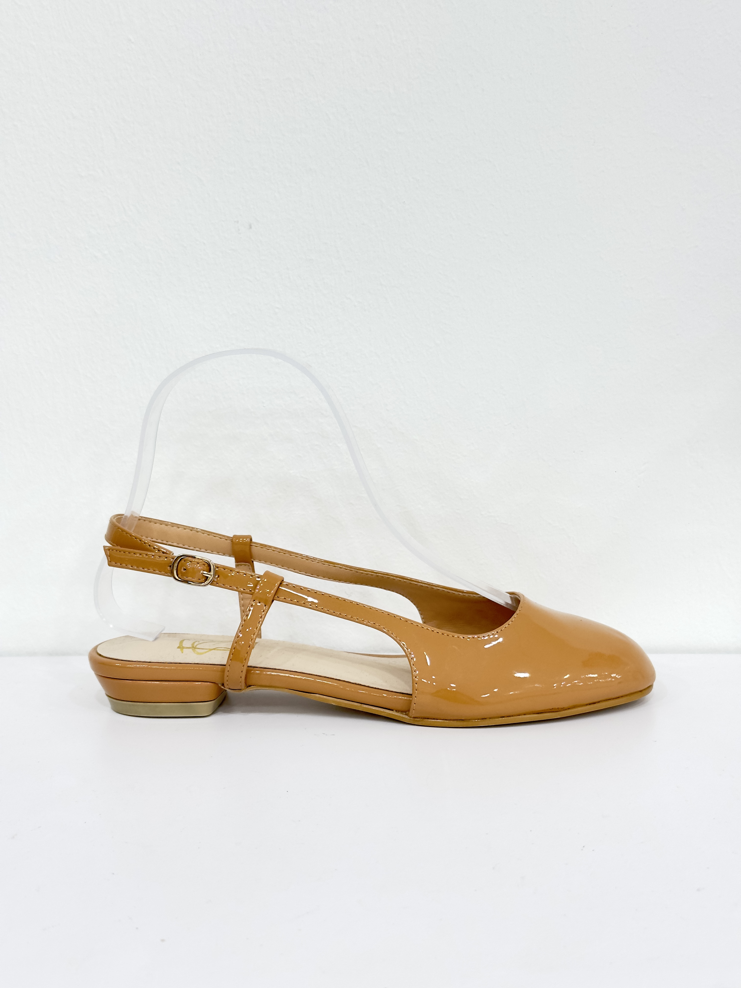 Fanny Round Toe Slingback Flats