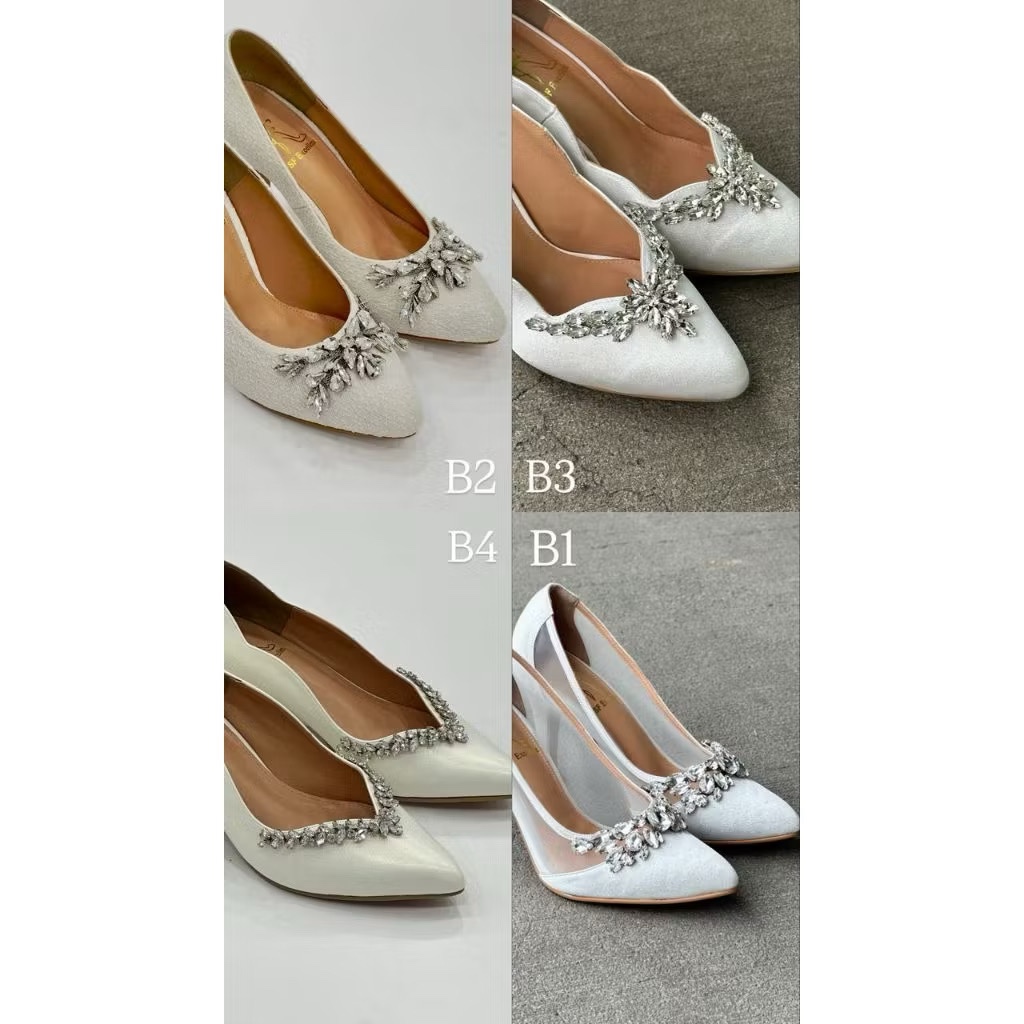 SF Excellent Ready-Made Wedding Shoes with Add-On Embellishment