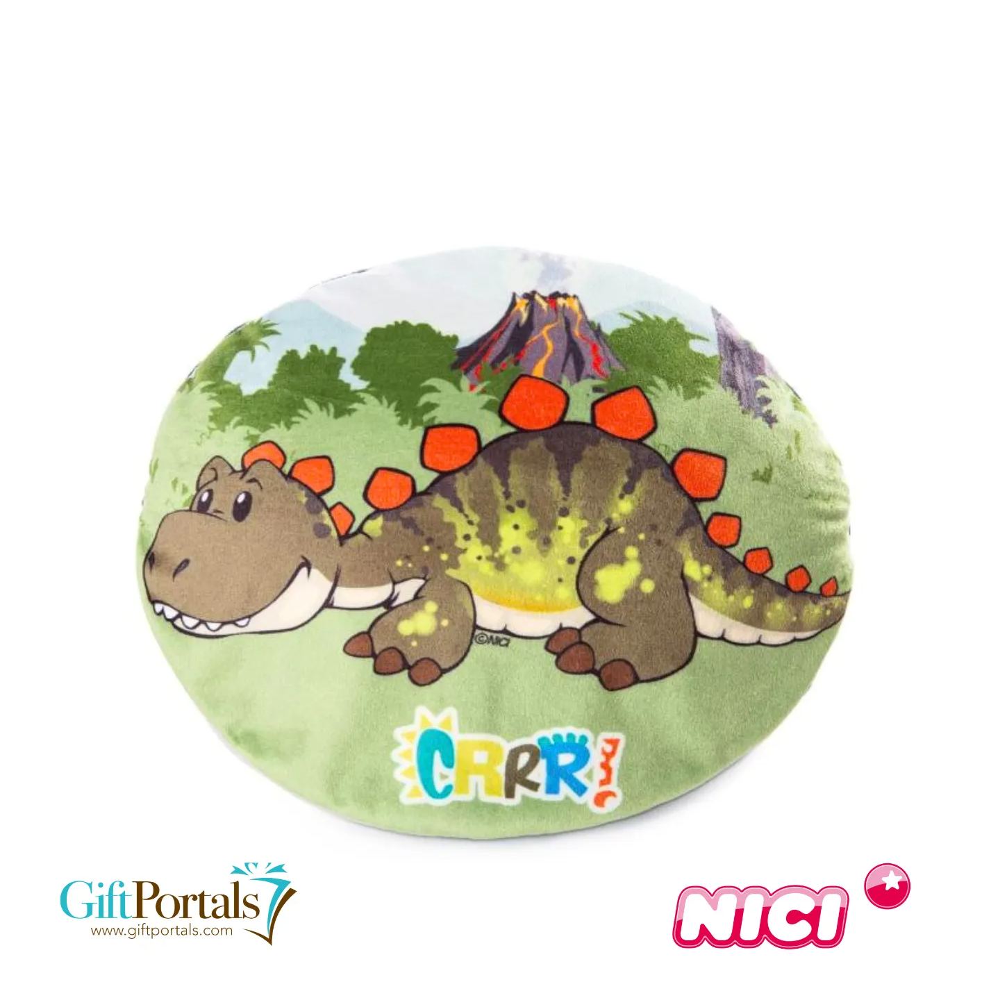 Nici Cushion reversible with glow in the dark dino Fossily 32x26cm 