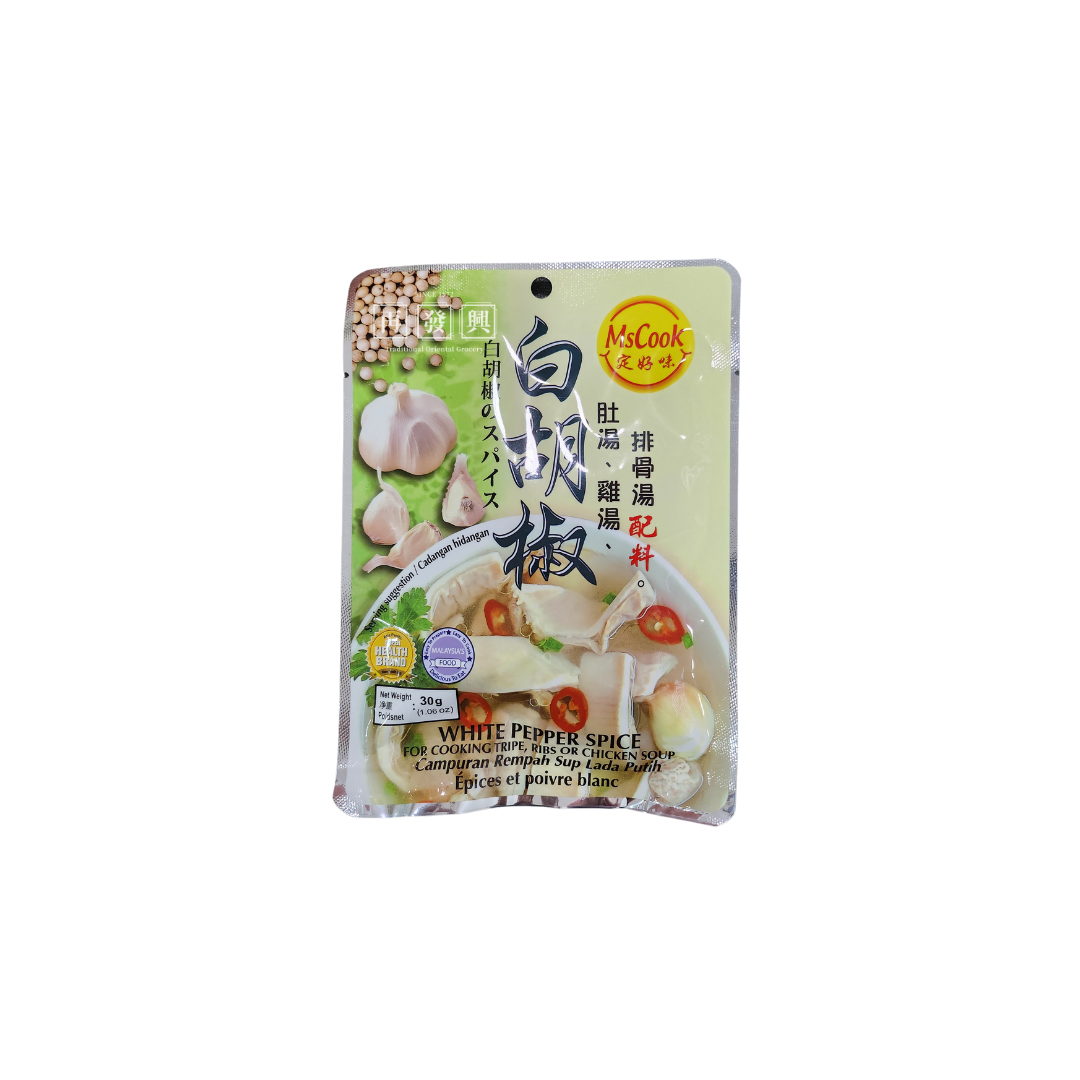 MsCook White Pepper Spice 定好白胡椒汤配料 30g