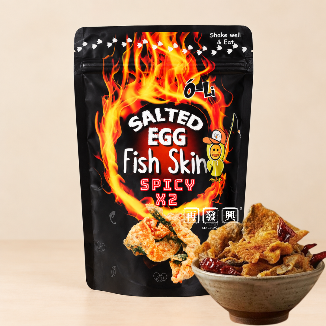 O-Li Spicy Salted Egg Fish Skin 辣咸蛋鱼皮 105g