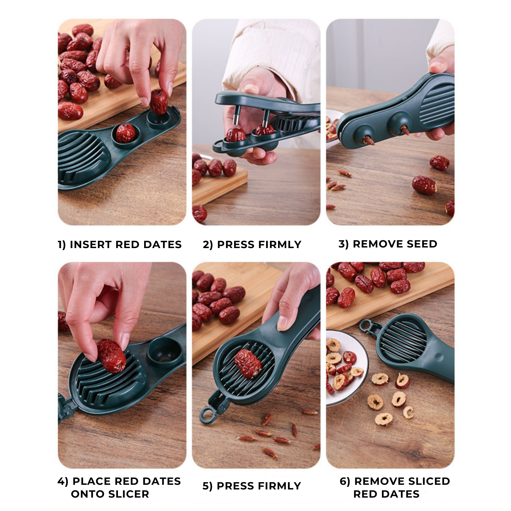 PRE ORDER DEAL: Red Date Seed Remover Tool 二合一大小通用红枣去胡心机