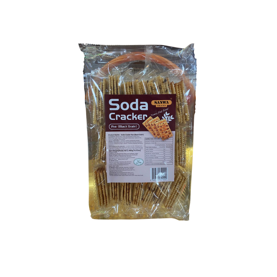 Sanwa Black Grain Soda Cracker 480g 