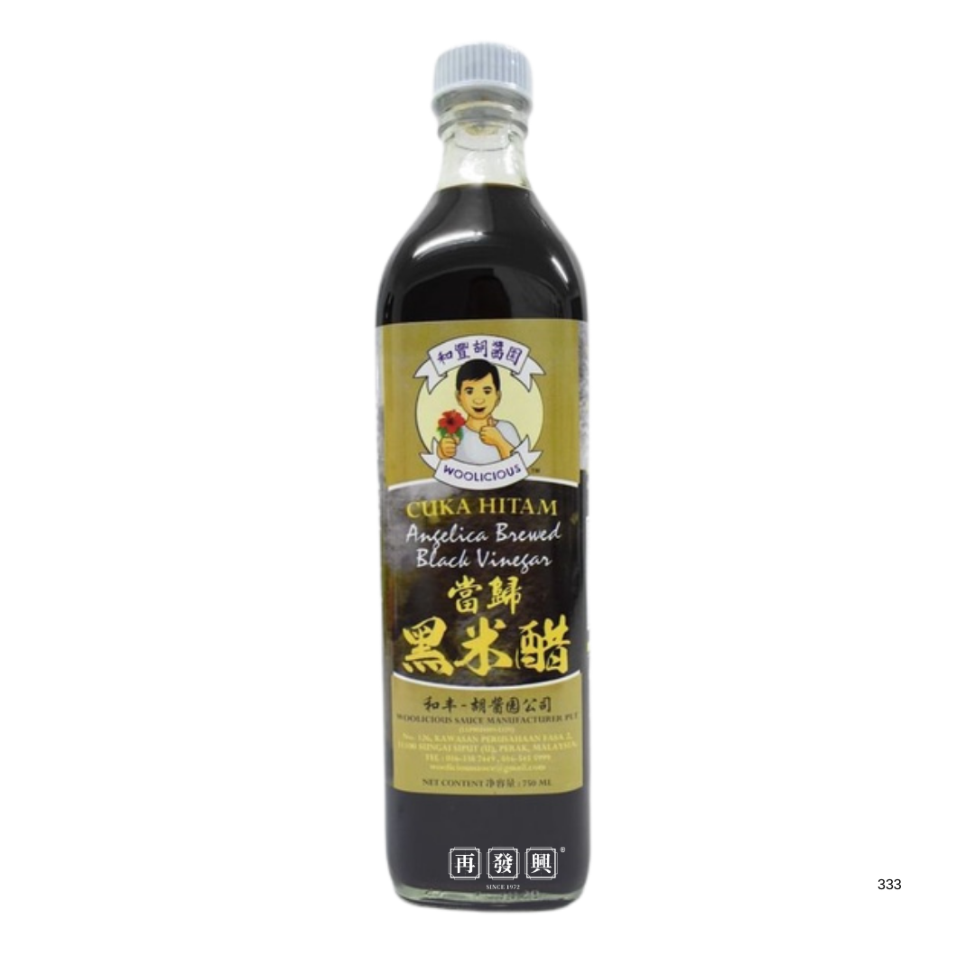 Woolicious Angelica Brewed Black Vinegar 和丰胡酱园当归黑米醋 750 ML