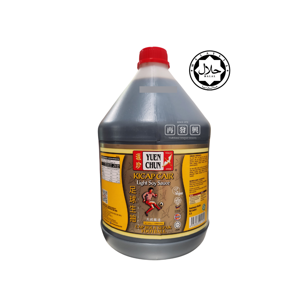 Yuen Chun Football Light Soy Sauce 源珍足球生抽 3.3ltr