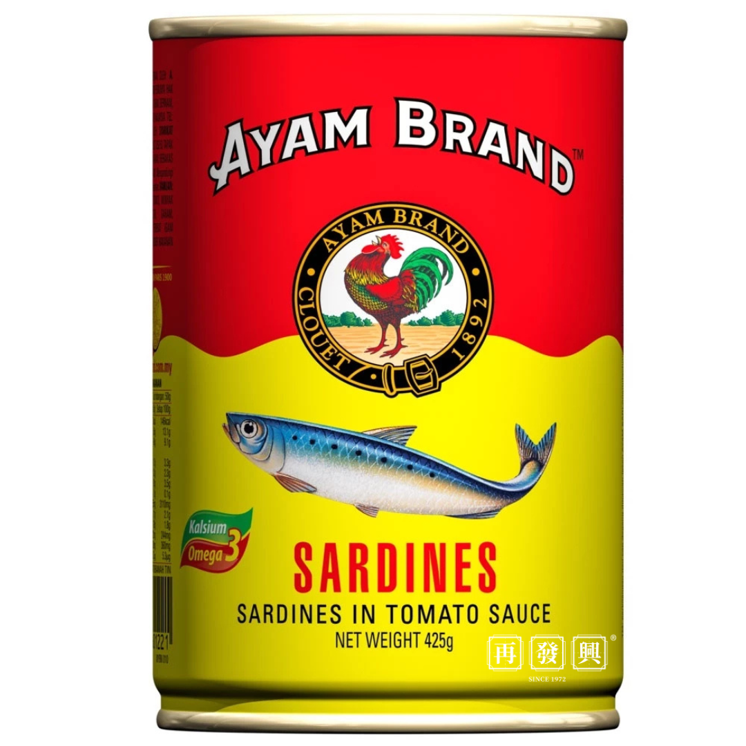 Ayam Brand Sardine In Tomato Sauce 雄鸡标番茄酱沙丁鱼 425g