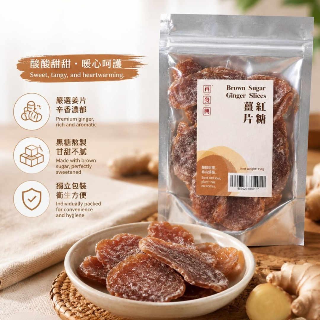 Brown Sugar Ginger Slices 红糖姜片 150g