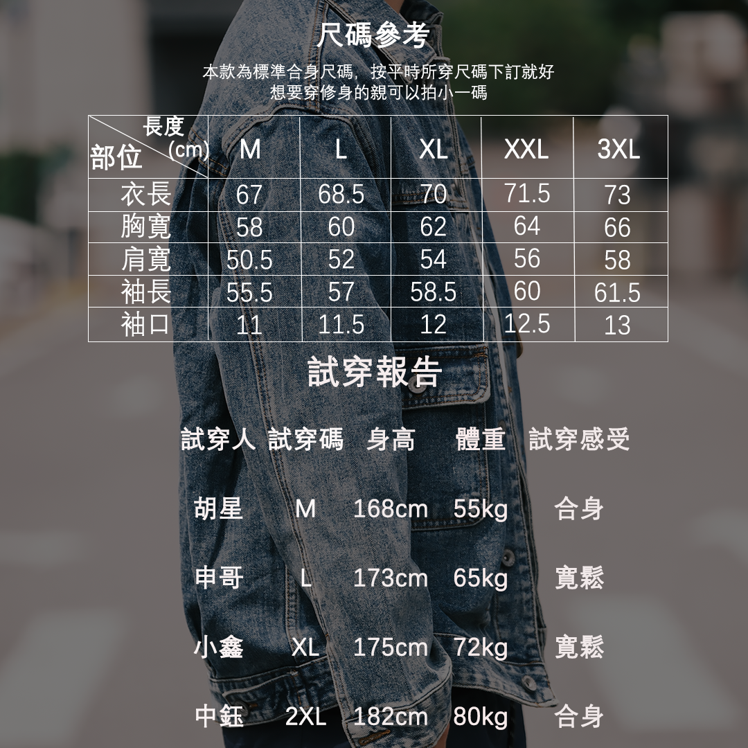 美式復古水洗牛仔夾克撞色口袋春秋外套-Retro's Wear