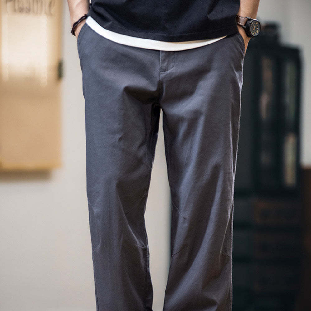 美式工裝褲男春季2025新款復古寬鬆彈力直筒休閒褲男長褲子