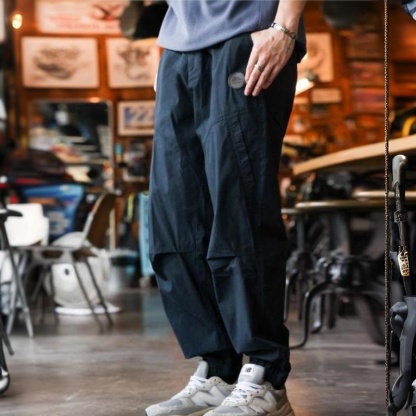 美式加絨加厚戶外休閒褲男純棉運動束脚徒步工裝傘兵褲