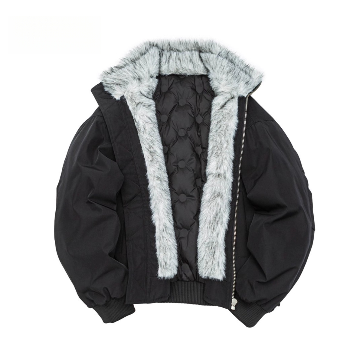 美式復古坦克手工裝羽絨服男重磅保暖毛邊領座山雕外套