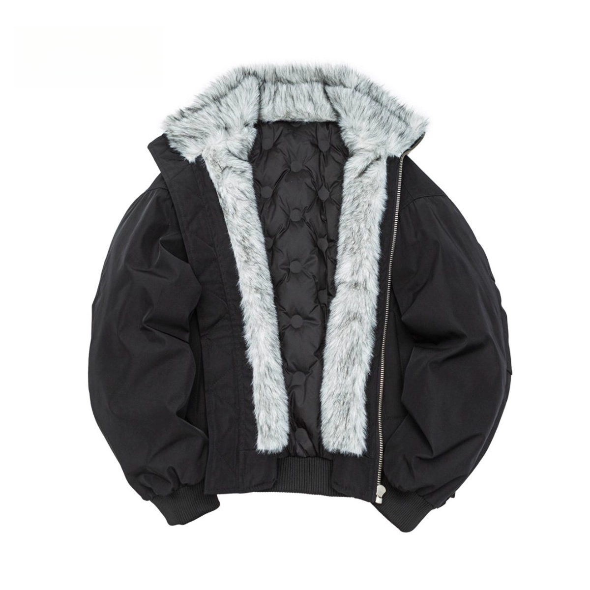 美式復古坦克手工裝羽絨服男重磅保暖毛邊領座山雕外套