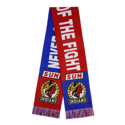 美式紅色流蘇球迷圍巾披肩保暖長款針織圍脖男式秋冬季