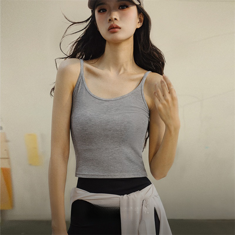 針織細帶背心復古辣妹純色吊帶內搭打底百搭無袖外穿上衣夏女