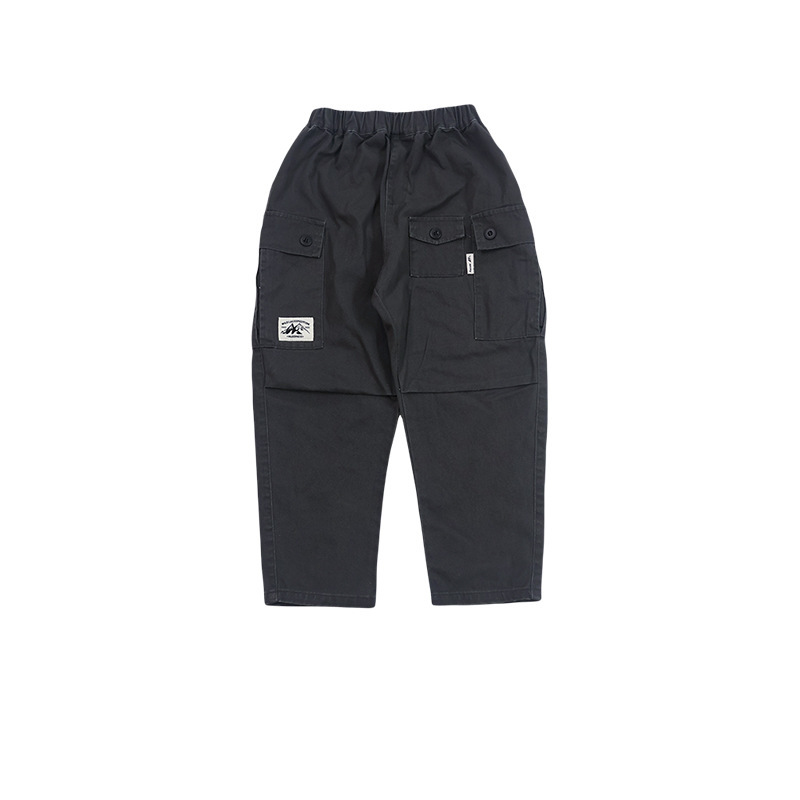 兒童褲子2025秋季新款男童日系工裝褲兒童長褲中大童直筒休閒褲子