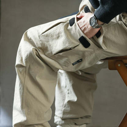 冬季戶外工裝羽絨褲男保暖運動側邊口袋設計美式休閒長褲子-Retro's Wear
