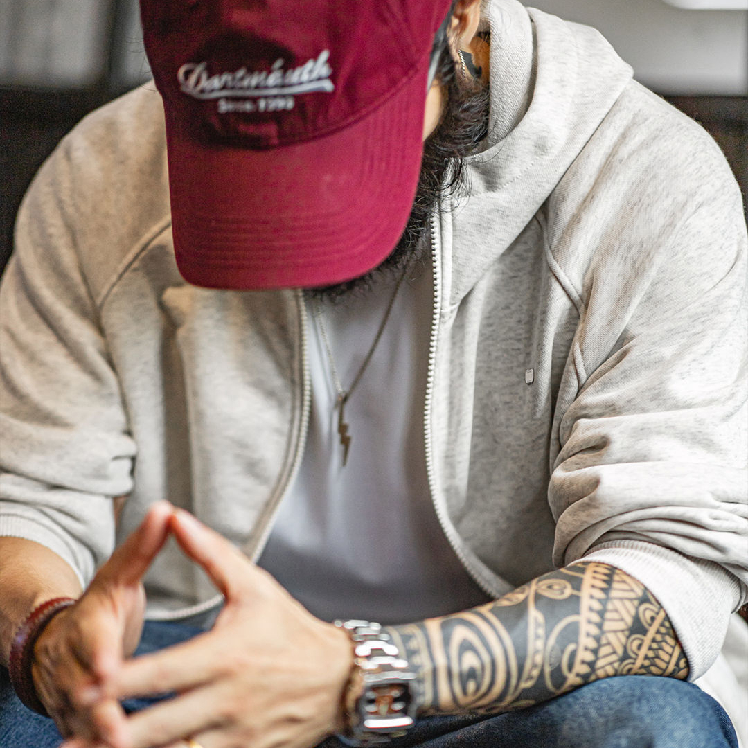 美式休閒灰色連帽衛衣寬鬆插肩袖開衫鬆弛長袖外套男款秋