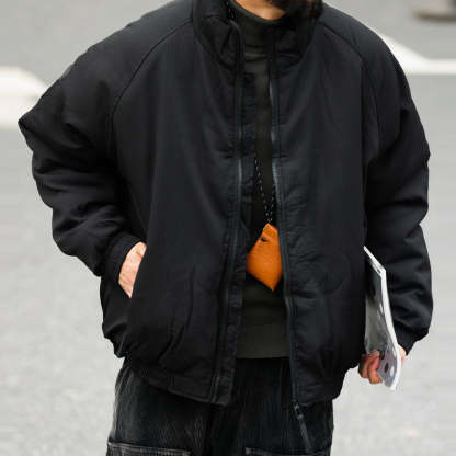 日系復古絨條加厚棉衣男士秋冬款立領設計保暖工裝棉服外套-Retro's Wear