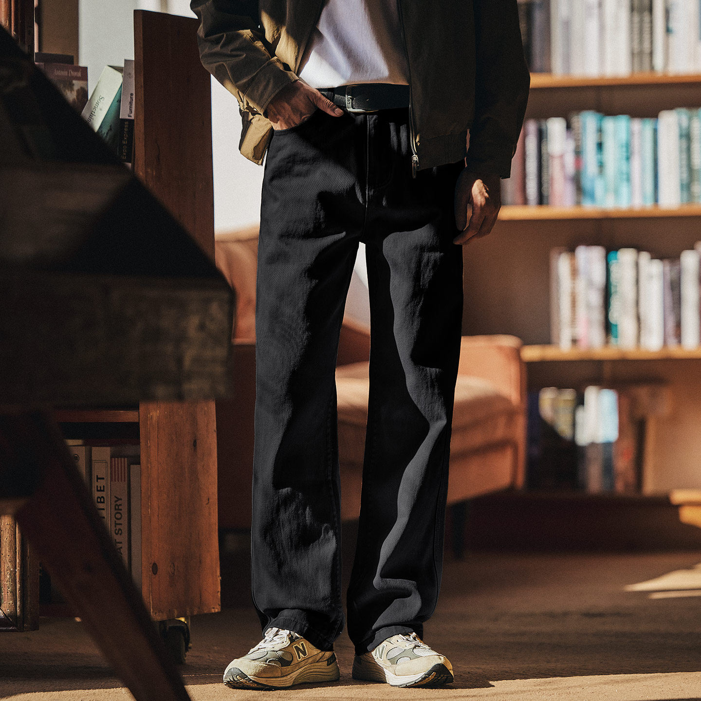 美式復古寬鬆直筒工裝褲子男2025秋冬新款潮流通勤休閒長褲