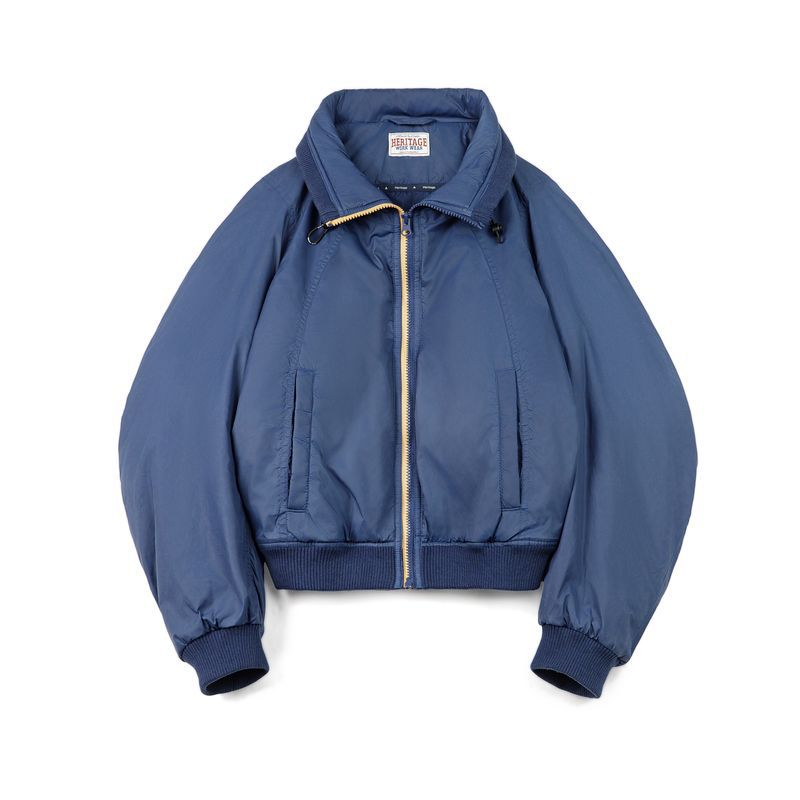 羅紋立領夾克美式棒球服夾棉收腰外套百搭加厚保暖棉衣秋冬女-Retro's Wear