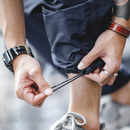 美式休閒多功能直筒褲口袋寬鬆抽繩束腳機能闊腿長褲男秋-Retro's Wear