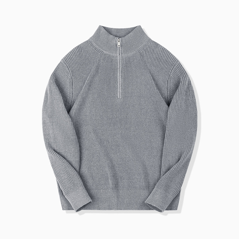 MRA立領半拉鍊POLO針織衫毛衣落肩袖半高領套頭開領衛衣秋冬