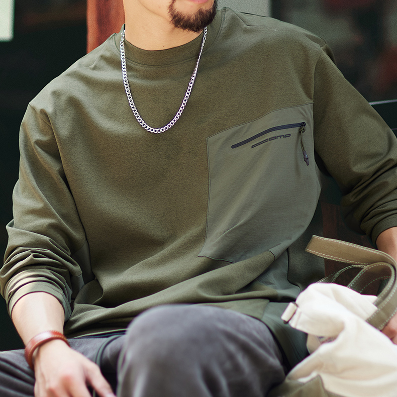 美式戶外工裝長袖t恤男2025秋季新款吸濕速幹上衣男士透氣打底衫