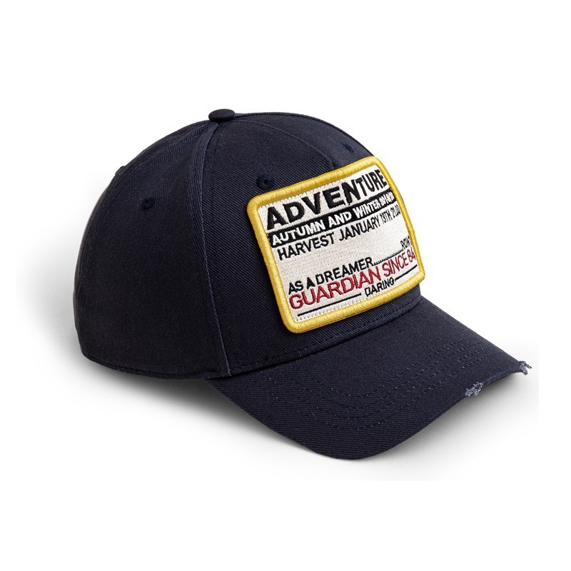 美式復古字母章仔棒球帽新款做舊彎簷鴨舌帽寬簷帽子男女-Retro's Wear