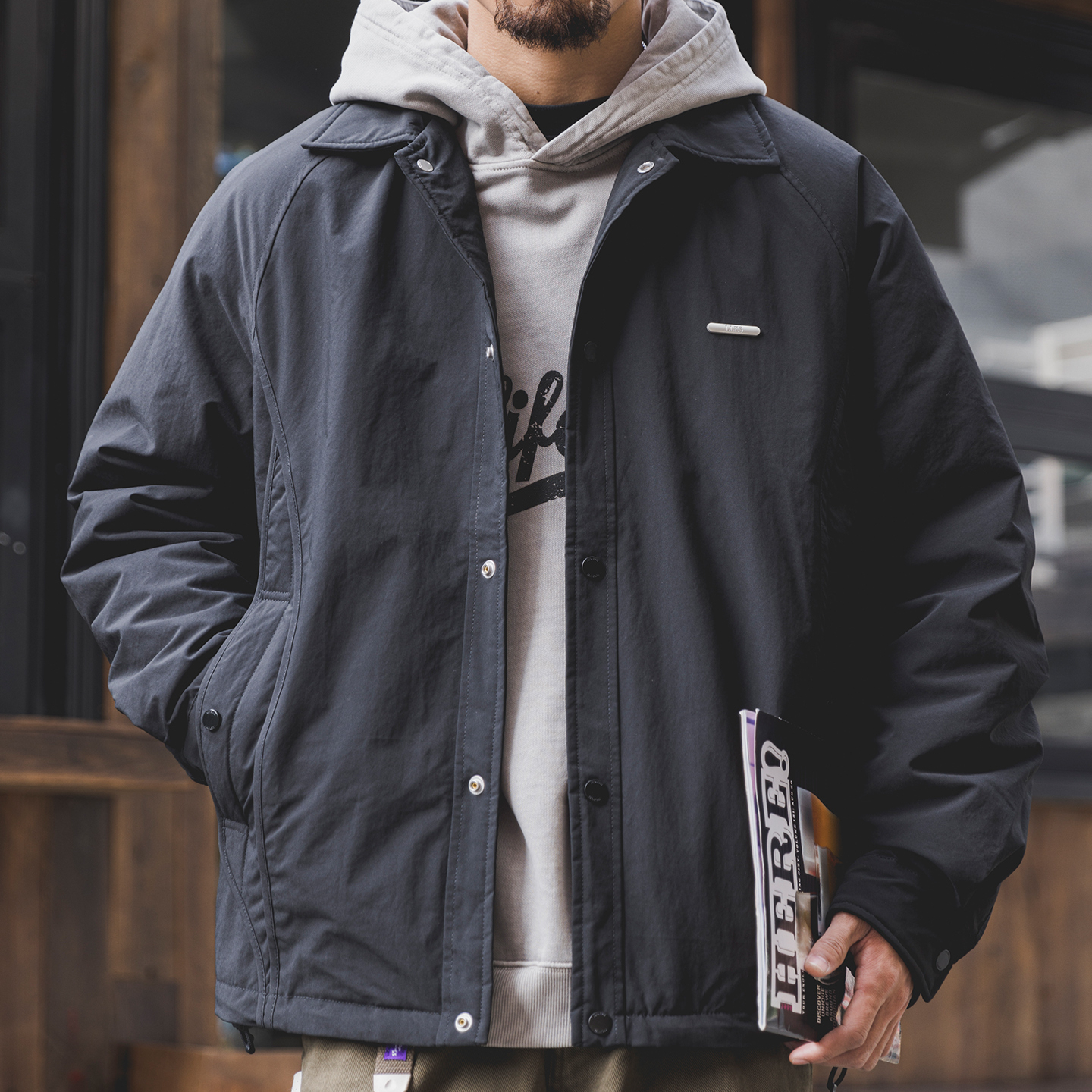 冬季90白鴨絨輕薄保暖羽絨服男2025新款休閒百搭翻領羽絨夾克外套