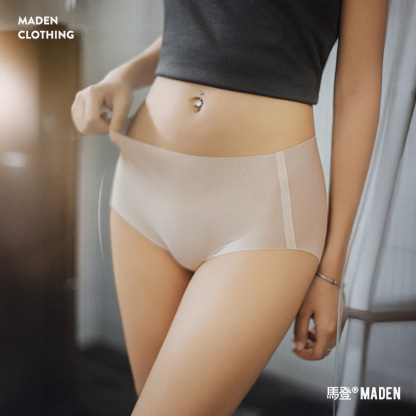 夏季新親膚無痕不夾臀女士內褲中腰全棉透氣不勒三角短褲