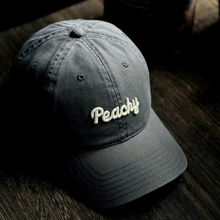 peachy字母軟頂棒球帽子男女休閒顯臉小鴨舌帽韓版防曬鴨舌帽