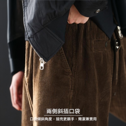 美式復古300g重磅燈芯絨長褲子巴恩風加絨加厚直筒休閒褲