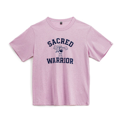 美式復古印花植絨T恤純棉小眾休閒粉色寬鬆短袖男款夏季