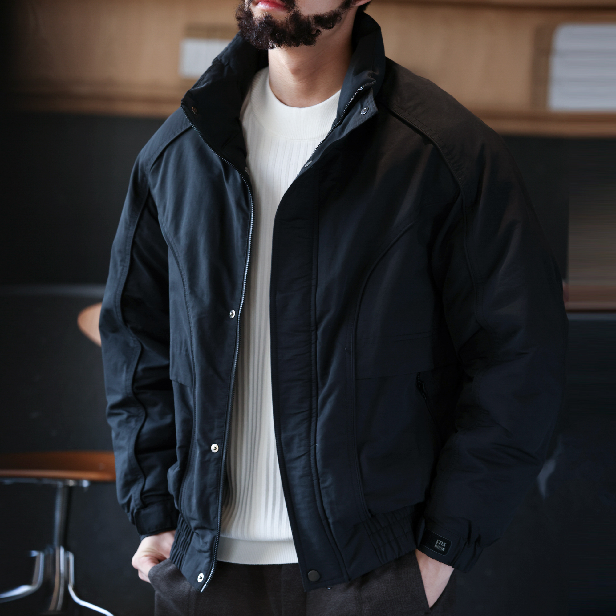 阿美哢嘰復古工裝羽絨夾克男戶外短款獵裝保暖羽絨外套