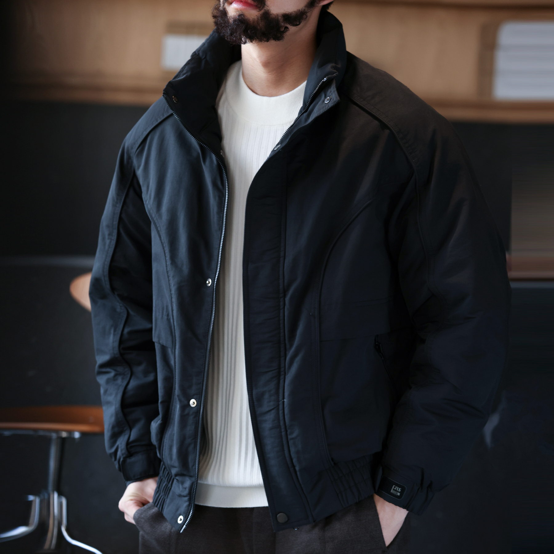 阿美哢嘰復古工裝羽絨夾克男戶外短款獵裝保暖羽絨外套