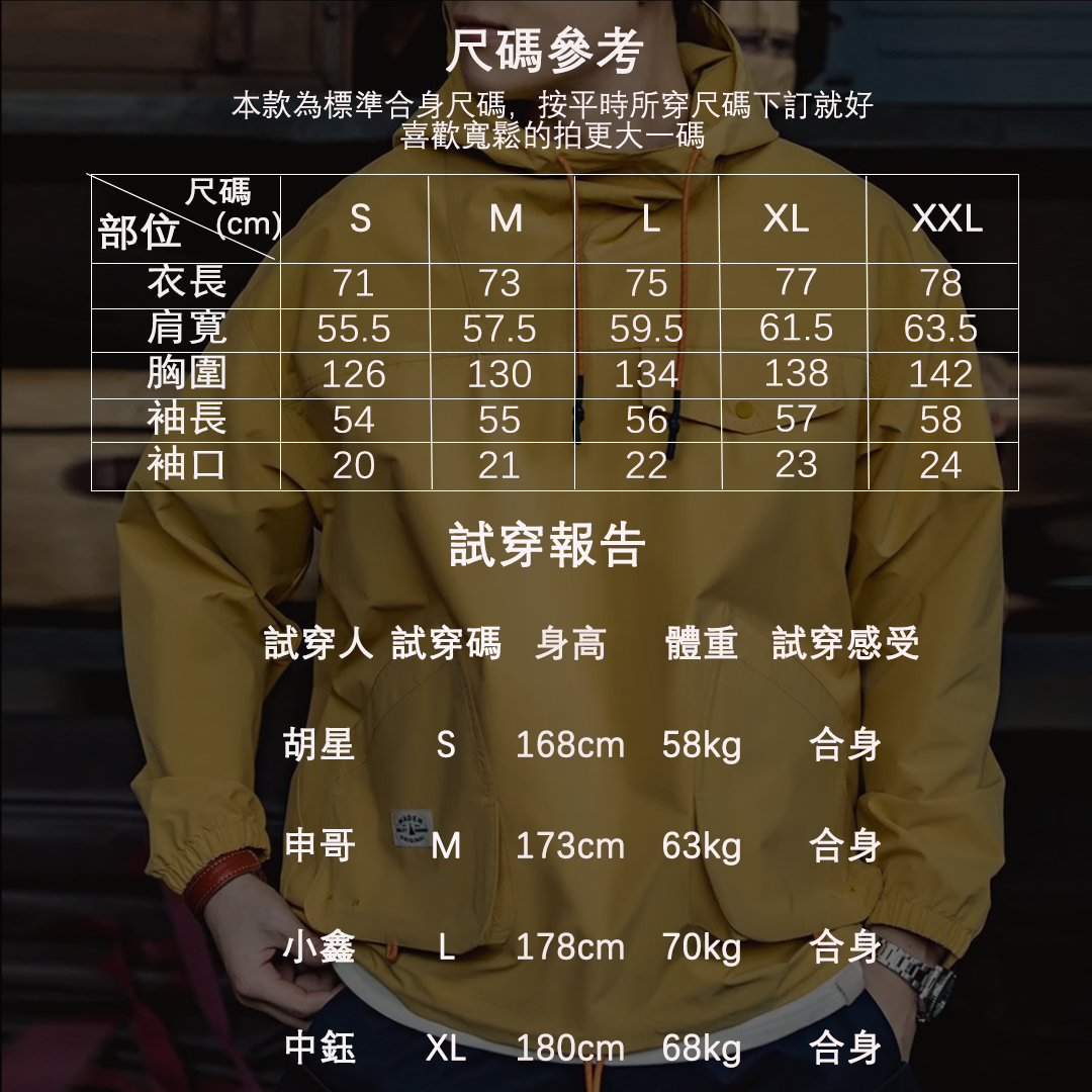 山系戶外多口袋連帽沖鋒衣防風套頭機能夾克外套男春-Retro's Wear