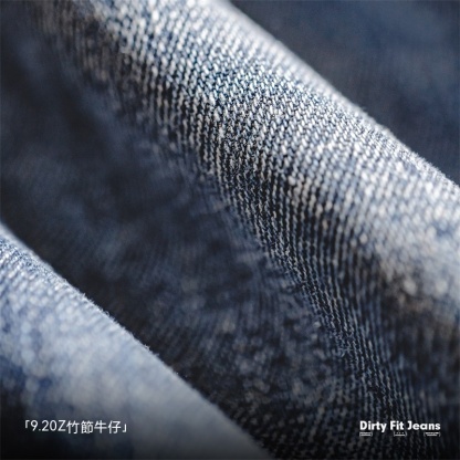 美式復古潑墨塗鴉牛仔褲竹節紋水洗直筒長褲伐木褲-Retro's Wear