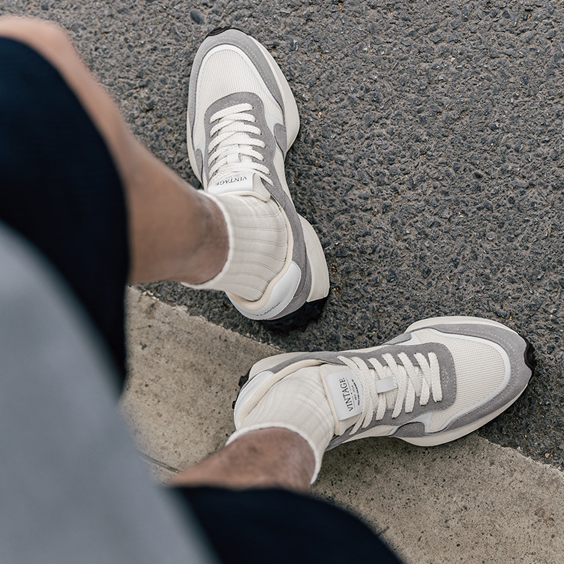 黑武士網面鞋男鞋夏季透氣厚底運動休閒鞋復古慢跑鞋百搭潮鞋