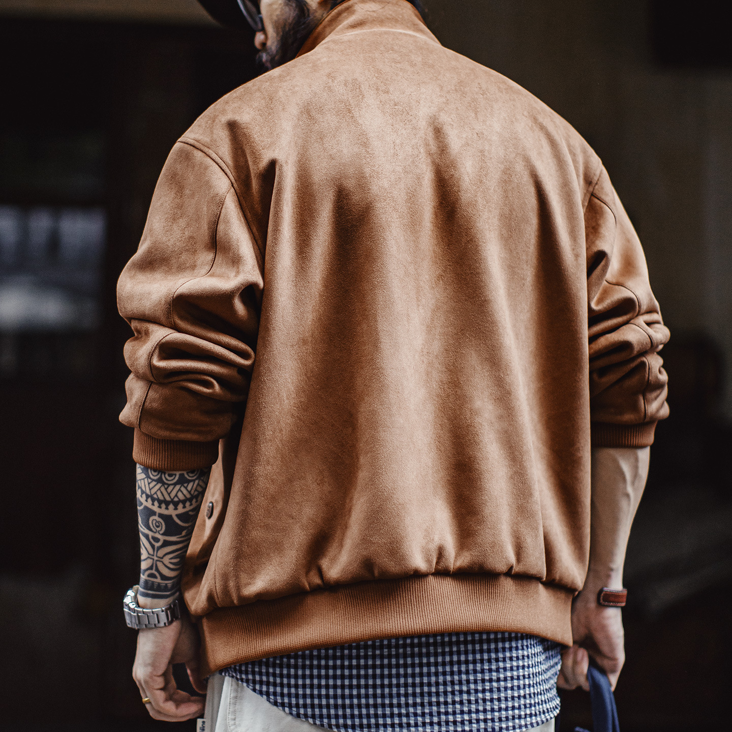 美式復古麂皮絨哈靈頓G9夾克美拉德vintage短款外套男秋