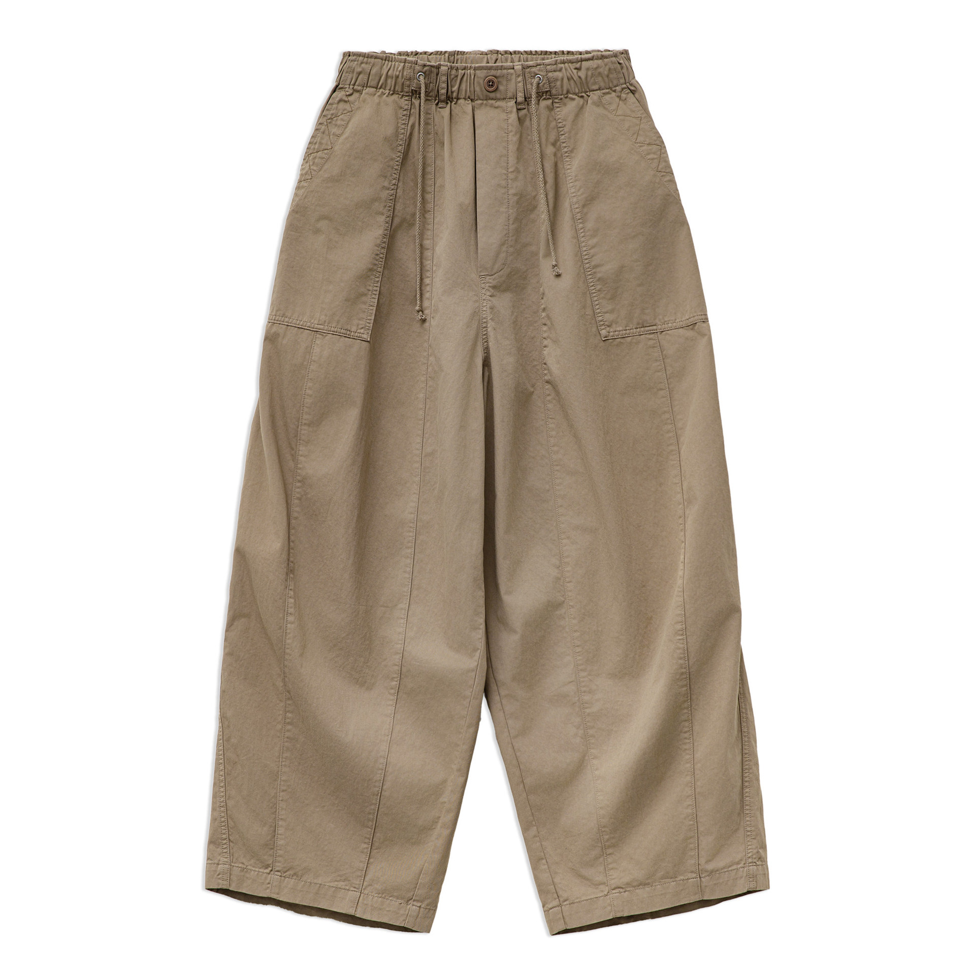 美式復古寬鬆氣球褲廓形哈倫褲卡其色日系休閒長褲子男春