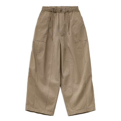 美式復古寬鬆氣球褲廓形哈倫褲卡其色日系休閒長褲子男春