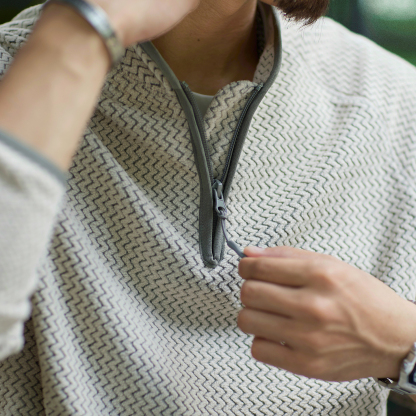 半高領波浪絨面長袖衛衣男2025秋季新款簡約打底衫內搭上衣外套