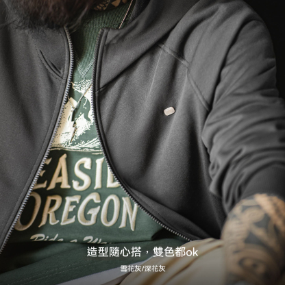 美式休閒灰色連帽衛衣寬鬆插肩袖開衫鬆弛長袖外套男款秋