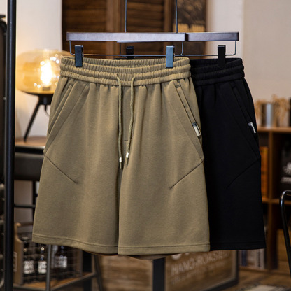 美式復古短褲男2025夏季新款寬鬆直筒五分褲男款休閒運動褲子中褲