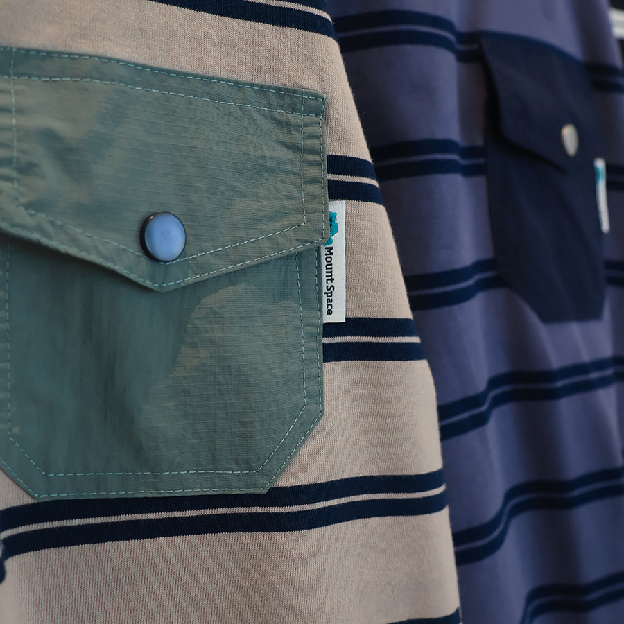 男童T恤2025秋季新款兒童撞色口袋長袖簡約條紋上衣男孩衣服