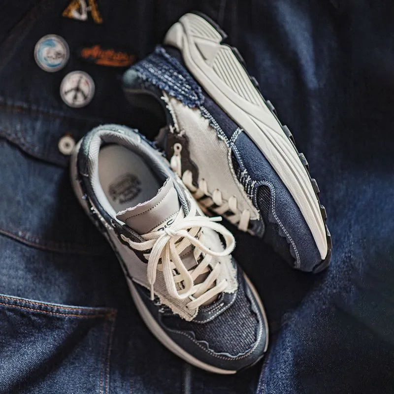 刺子繡 · [ 丹寧海浪慢跑鞋 ]-Retro's Wear
