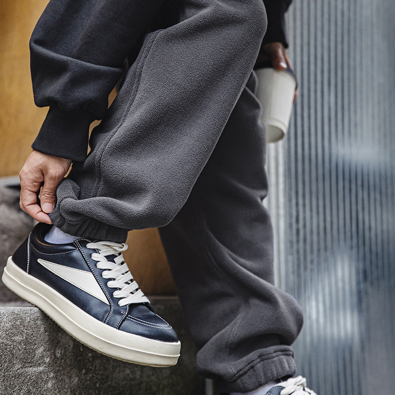 MRA450g重磅雙面搖粒絨衛褲抓絨加厚束脚抽繩直筒長休閒褲冬